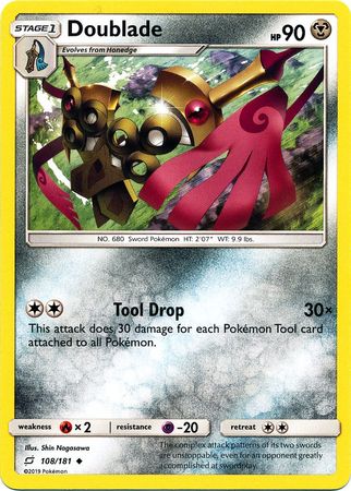 Pokemon Card Team Up 108/181 Doublade Uncommon