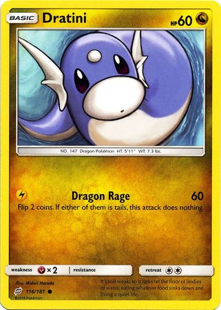 Pokemon Card Team Up 116/181 Dratini Common