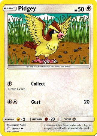 Pokemon Card Team Up 121/181 Pidgey Common