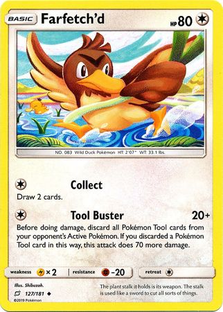 Pokemon Card Team Up 127/181 Farfetch'd Uncommon