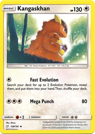 Pokemon Card Team Up 128/181 Kangaskhan Uncommon