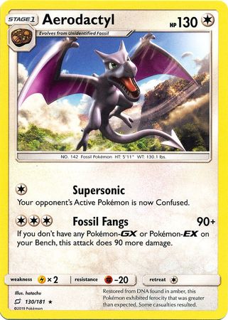 <transcy>Pokemon Card Team Up 130/181 Aerodactyl Rare</transcy>