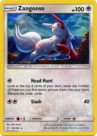 Pokemon Card Team Up 132/181 Zangoose Holo Rare