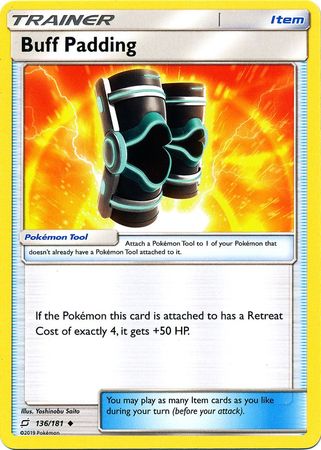 Pokemon Card Team Up 136/181 Buff Padding Item Uncommon