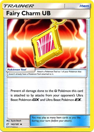 <transcy>Pokemon Card Team Up 142/181 Fairy Charm UB Gegenstand Gelegentlich</transcy>