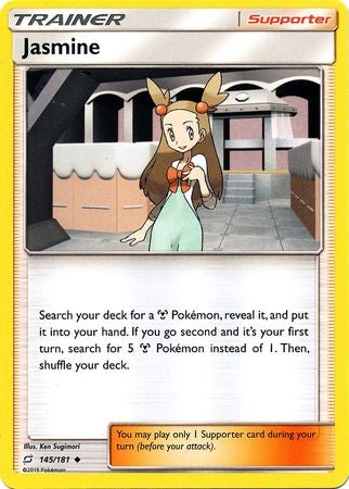 Pokemon Card Team Up 145/181 Jasmine Supporter Uncommon