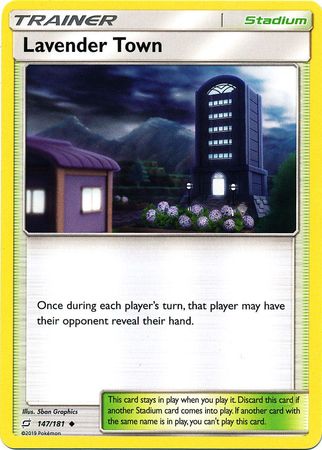 Pokemon Card Team Up 147/181 Lavender Town Stadium Uncommon