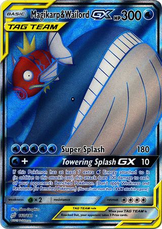 (S) Pokemon Card Team Up 160/181 Magikarp & Wailord Tag Team GX Full Art