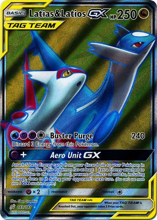 (S) Pokemon Card Team Up 169/181 Latias & Latios Tag Team GX Full Art