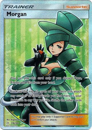 (S) Pokemon Card Team Up 178/181 Morgan Supporter Full Art