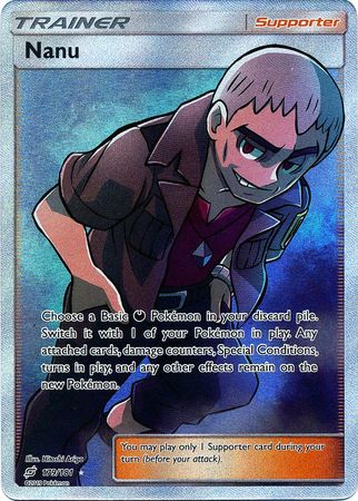 (S) Pokemon Card Team Up 179/181 Nanu Supporter Full Art