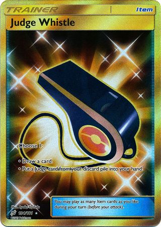 (S) Pokemon Card Team Up 194/181 Judge Whistle Item Secret Rare