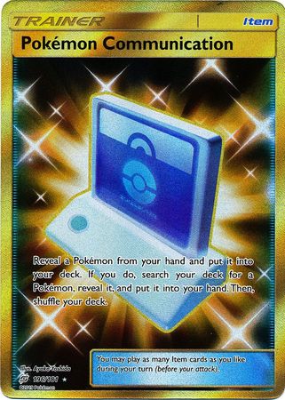 (S) Pokemon Card Team Up 196/181 Pokemon Communication Item Secret Rare