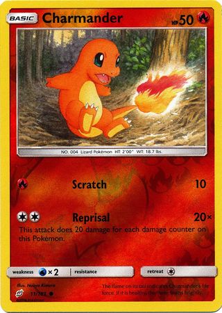 Pokemon Card Team Up 011/181 11/181 Charmander Reverse Holo Common