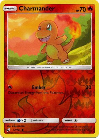 Pokemon Card Team Up 012/181 12/181 Charmander Reverse Holo Common