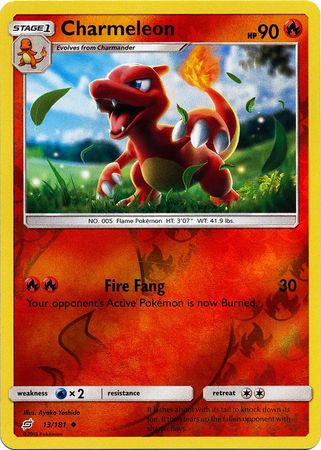 Pokemon Card Team Up 013/181 13/181 Charmeleon Reverse Holo Uncommon