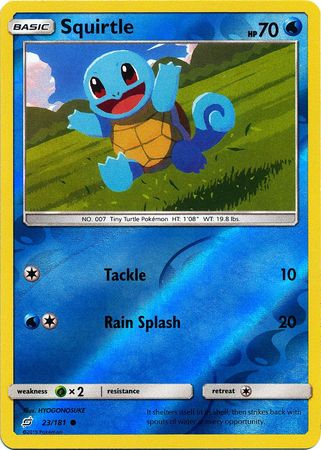 Pokemon Card Team Up 023/181 23/181 Squirtle Reverse Holo Common