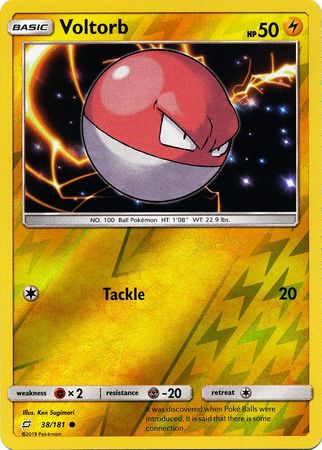 Pokemon Card Team Up 038/181 38/181 Voltorb Reverse Holo Common