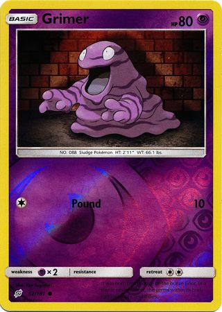 Pokemon Card Team Up 062/181 62/181 Grimer Reverse Holo Common