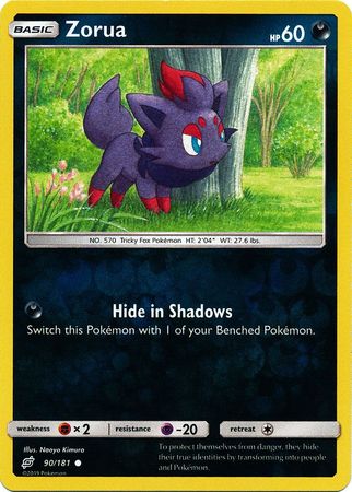 Pokemon Card Team Up 090/181 90/181 Zorua Reverse Holo Common