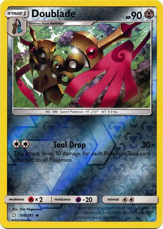 Pokemon Card Team Up 108/181 Doublade Reverse Holo Uncommon