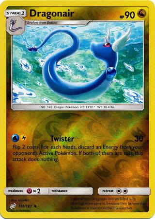 Pokemon Card Team Up 118/181 Dragonair Reverse Holo Uncommon