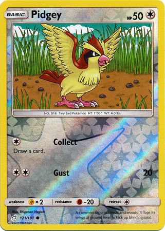 Pokemon Card Team Up 121/181 Pidgey Reverse Holo Common