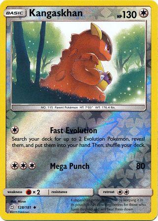 Pokemon Card Team Up 128/181 Kangaskhan Reverse Holo Uncommon