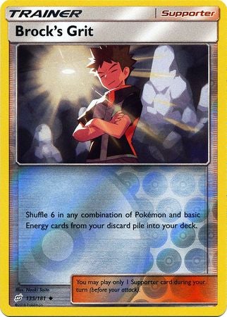 Pokemon Card Team Up 135/181 Brock's Grit Supporter Reverse Holo Uncom –  Brokenvase Games