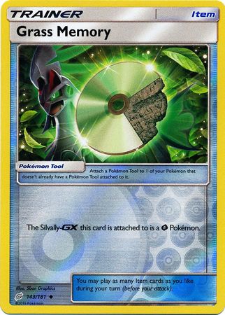 Pokemon Card Team Up 143/181 Grass Memory Item Reverse Holo Uncommon