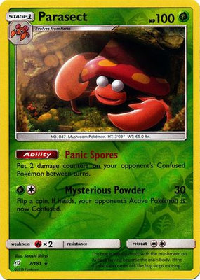 Pokemon Card Team Up 007/181 7/181 Parasect Reverse Holo Rare