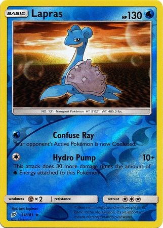 <transcy>Pokemon Card Team Up 031/181 31/181 Lapras Reverse Holo Selten</transcy>