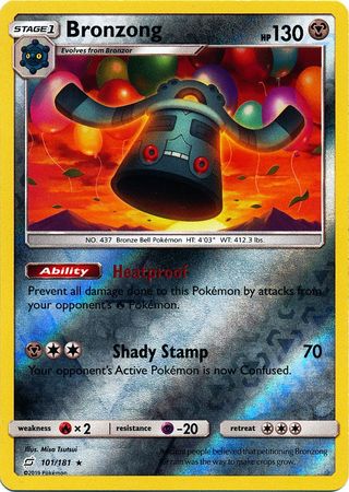 <transcy>Pokemon Card Team Up 101/181 Bronzong Reverse Holo Selten</transcy>