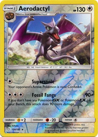 <transcy>Pokemon Card Team Up 130/181 Aerodactyl Reverse Holo Selten</transcy>