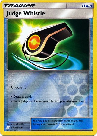 Pokemon Card Team Up 146/181 Judge Whistle Item Reverse Holo Uncommon