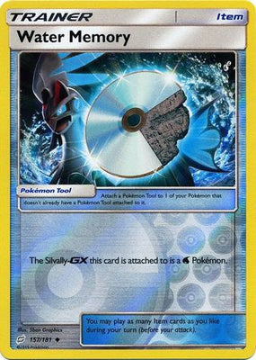 Pokemon Card Team Up 157/181 Water Memory Item Reverse Holo Uncommon