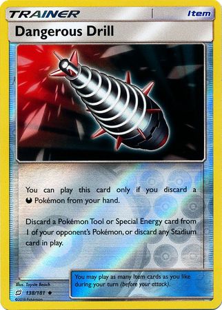 <transcy>Pokemon Card Team Up 138/181 Gefährlicher Bohrgegenstand Reverse Holo Gelegentlich</transcy>