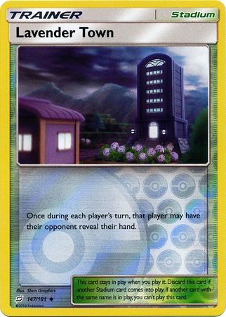 Pokemon Card Team Up 147/181 Lavender Town Stadium Reverse Holo Uncommon