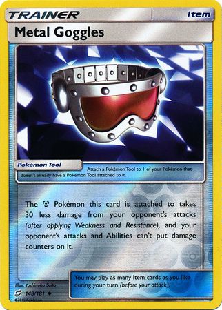 Pokemon Card Team Up 148/181 Metal Goggles Item Reverse Holo Uncommon