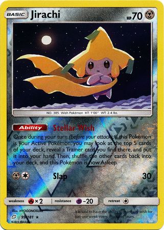 Pokemon Card Team Up 099/181 99/181 Jirachi Reverse Holo Rare