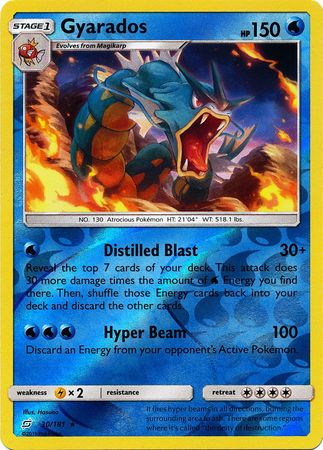 Pokemon Card Team Up 030/181 30/181 Gyarados Reverse Holo Rare