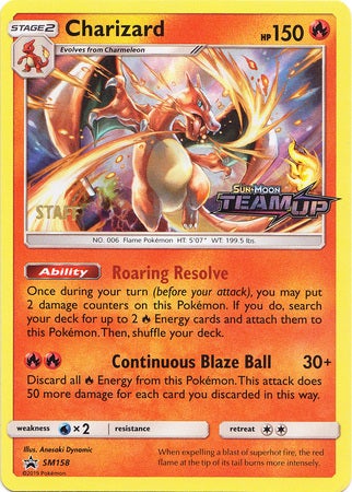 Pokemon Card SM Black Star Promos SM158 Charizard Staff Prerelease promo