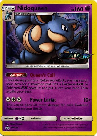 <transcy>Pokemon Card SM Black Star Promos SM160 Nidoqueen Prerelease-Promo</transcy>