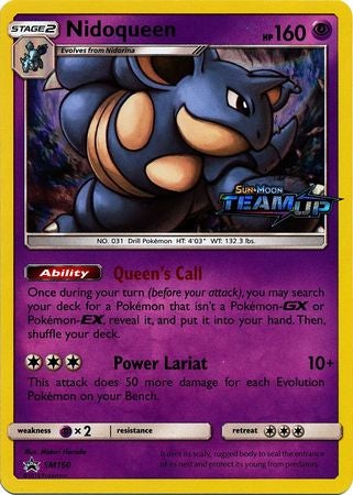 Pokemon Card SM Black Star Promos SM160 Nidoqueen Staff Prerelease promo