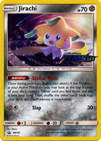 <transcy>Pokemon-kort SM Black Star-kampagner SM161 Jirachi Forudgivelses-kampagne</transcy>