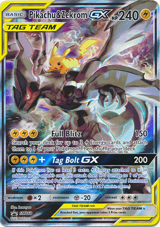 <transcy>Pokemon Card SM Black Star Promos SM168 Pikachu &amp; Zekrom Tag Team GX</transcy>