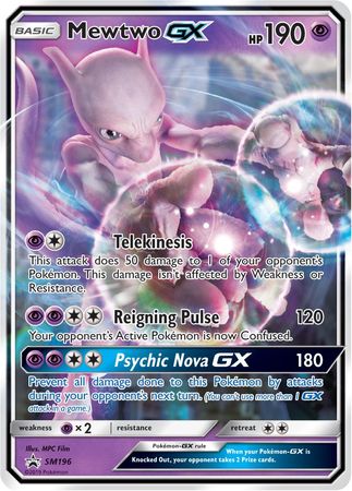 <transcy>Pokemon Card SM Black Star Promos SM196 Mewtwo GX</transcy>