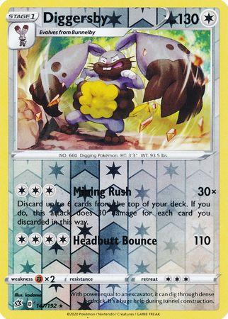 147/192 Diggersby Rebel Clash (RCL) Rare Reverse Holo