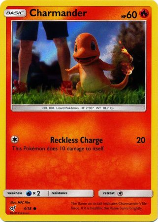 Pokemon Card Detective Pikachu 004/18 4/18 Charmander Holo Common