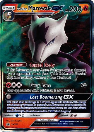 Pokemon Card SM Black Star Promos SM187 Alolan Marowak GX